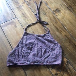 Brandy Melville Striped Halter Top
